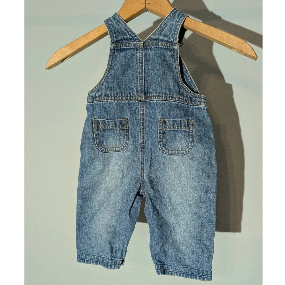 Gymboree Baby Denim Overalls Medium Wash Blue 100% Cotton 3-6 Months